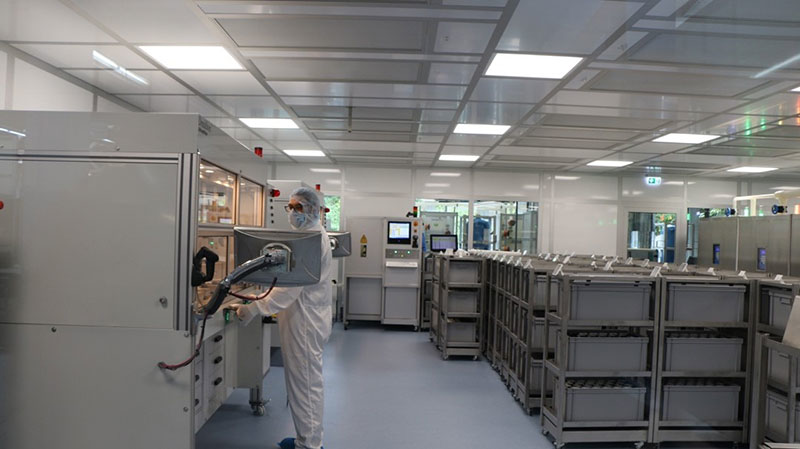 The first filters built around the new design are custom produced with a single-flow manufacturing process in Haan, Germany by Donaldson Company. (Donaldson Company)