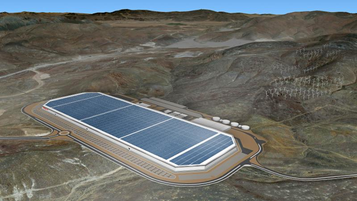 An aerial view of Tesla's Gigafactory. (Image credit: Tesla)