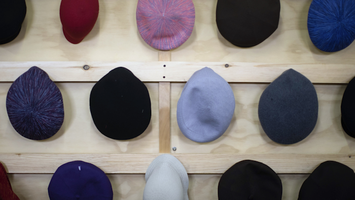 Kangol hats are displayed at the Bollman Hat Company in Adamstown, Pa., Monday, May 1, 2017. The nation’s oldest hatmaker expects a relatively quick turnaround once U.S. workers get better at making the popular Kangol caps. But Bollman’s early struggles with Kangol help illustrate why the labor-intensive garment industry left the United States in the first place. (AP Photo/Matt Rourke)