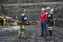 Corsa CEO George Dethlefsen speaks to workers at a new Corsa coal mine in Friedens, Pa., Wednesday, June 7, 2017. Corsa Coal Corp. says the mine will create 70 to 100 new jobs and produce some 400,000 tons of metallurgical coal a year. President Donald Trump referred to the mine's opening during a speech announcing his intent to withdraw from the Paris climate accords. (AP Photo/Dake Kang)