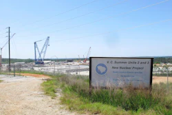 This April 9, 2012 file photo shows construction well underway for two new nuclear reactors at the V.C. Summer Nuclear Station in Jenkinsville, S.C. South Carolina's state-owned public utility has voted to stop construction on two billion-dollar nuclear reactors. The reactors were set to be among the first new nuclear reactors built in the U.S. in decades, but the vote by Santee Cooper’s board on Monday, July 31, 2017 likely ends their future. (AP Photo/Jeffrey Collins)