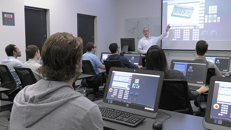 Classroom for a worker training course at Siemens etc. (Siemens Photo)