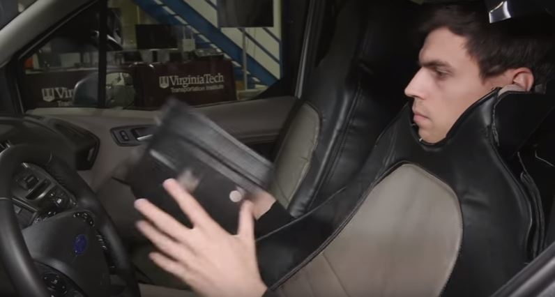 Mnet 108758 Man Dressed As Car Seat