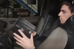Mnet 108758 Man Dressed As Car Seat