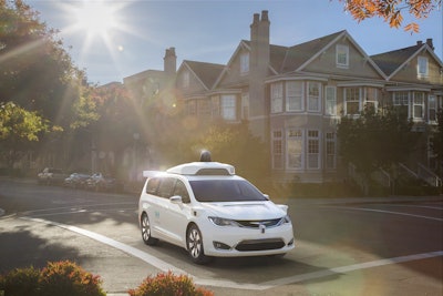 The 2017 Chrysler Pacific Hybrid minivan equipped with Waymo's fully self-driving technology. (Image credit: Fiat Chrysler)