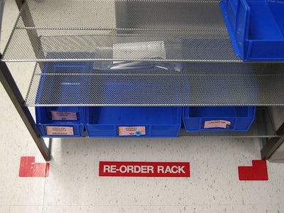 Smart floors can help eliminate stock-outs and overproduction with clear, visual standards for inventory levels.