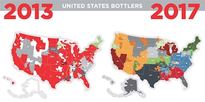 Coca-Cola’s U.S. bottling business has transformed from a largely company-owned system in 2013 to one that is now operated by a diverse and highly capable group of local business owners. (Graphic: Business Wire)