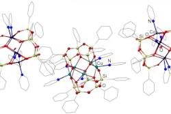The structure of pentanuclear prismatic metallasilsesquioxanes (copper and cobalt-containing). (Image credit: Alexey Bilyachenko)
