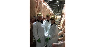 The GAC team inspecting the 600 head of U.S. beef before heading to China