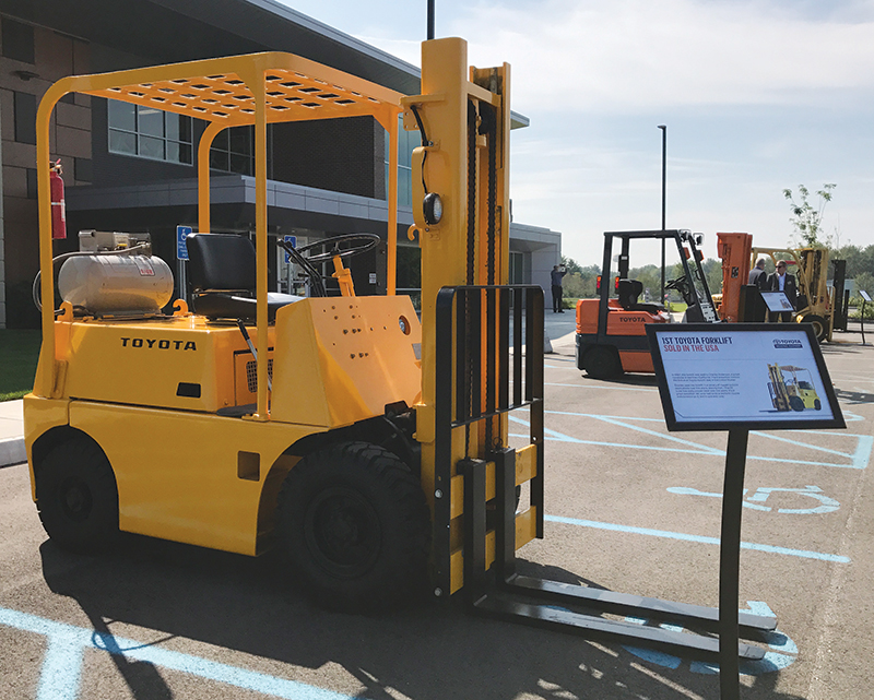 In 1967, this forklift was purchased by Charles Anderson, a grape harvester in California. The sale marked the first Toyota forklift sold in the U.S. (IMPO photo)
