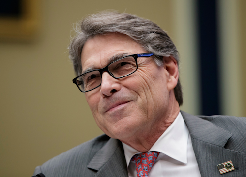 Energy Secretary Rick Perry listens during a hearing about the electrical grid, on Capitol Hill in Washington. The Federal Energy Regulatory Commission on Jan. 8, 2018, rejected a Trump administration plan to bolster coal-fired and nuclear power plants, dealing a blow to President Donald Trump's efforts to boost the struggling coal industry. Perry thanked the panel for addressing his proposal, which he said had initiated a national debate on the resiliency of the nation’s electric system.(AP Photo/J. Scott Applewhite, File)