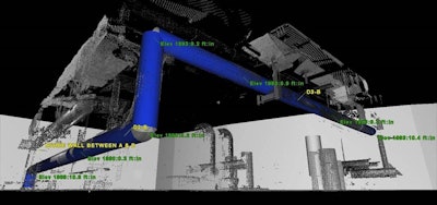 The illustrations were essential in the gas voiding project. The images provided the customer a quick snapshot of information in the effort to identify high points along selected pipe runs and determine the need and proper positioning of gas vents.