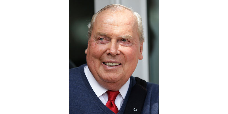 This Oct. 1, 2015 file photo shows Jon Huntsman, Sr., during a ribbon-cutting ceremony for the Jon M. and Karen Huntsman Basketball Facility at the University of Utah, in Salt Lake City. Several thousand people are expected to attend the funeral Saturday, Feb. 10, 2018, in Salt Lake City for billionaire and philanthropist Jon Huntsman Sr., with speeches scheduled by top-ranking Mormon leaders and his son, the U.S. ambassador to Russia. Huntsman died Feb. 2 at age 80. (AP Photo/Rick Bowmer, File)