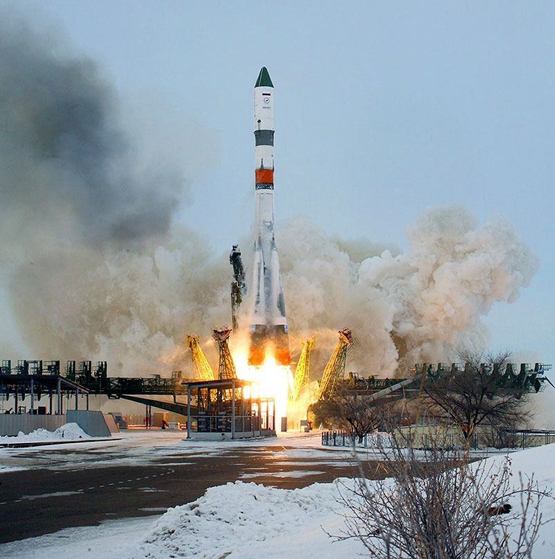 In this file photo distributed by Roscosmos Space Agency Press Service on Thursday, Feb. 15, 2018, Russian cargo ship Souz 2,1A takes off from the launch pad at Russia's main space facility in Baikonur, Kazakhstan, Tuesday, Feb. 13, 2018. An unmanned Russian cargo ship has docked successfully at the International Space Station, delivering a fresh batch of supplies for the crew. The launch initially set for Sunday, Feb. 11, 2018 was postponed at the very last minute due to an unspecified glitch. (Roscosmos Space Agency Press Service photo via AP)