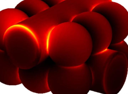 Spherical silver nanoparticles and nanowires after being fused by intense pulses of light. Credit: Rajiv Malhotra/Rutgers University-New Brunswick