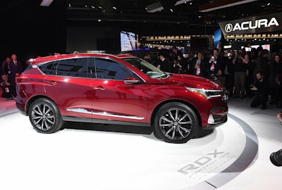 In this Jan. 26, 2018, file photo, a Volvo XC40 sits on display during a press preview of the Philadelphia Auto Show at the Pennsylvania Convention Center in Philadelphia. Image credit: AP Photo/Matt Rourke, File