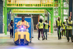 In this Friday, March 16, 2018 photo, workers navigate the factory floor at the Samsung washing machine facility, in Newberry, S.C. Image credit: AP Photo/Sean Rayford