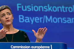 European Commissioner for Competition Margrethe Vestager speaks during a media conference at EU headquarters in Brussels, Wednesday, March 21, 2018. Image credit: AP Photo/Virginia Mayo