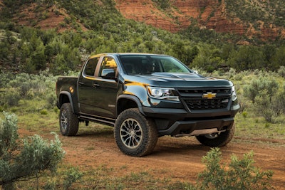 This update photo provided by Chevrolet shows the new 2018 Chevrolet Colorado ZR2. Image credit: Courtesy of Chevrolet via AP