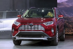 The 2019 Toyota Rav4 is shown Wednesday, March 28, 2018, at the New York Auto Show. Image credit: AP Photo/Mark Lennihan