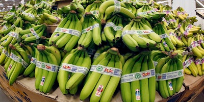 FILE - This Thursday, Feb. 22, 2018, file photo shows a display of Dole bananas in a Walmart in Pittsburgh. On Wednesday, March 14, 2018, the Labor Department reports on U.S. producer price inflation for February. (AP Photo/Gene J. Puskar, File)