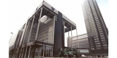 FILE - In this Feb. 22, 2000 photo the Unilever European headquarters are seen in Rotterdam, Netherlands. Unilever, the Anglo-Dutch consumer goods multinational whose vast stable of brands includes Dove, Knorr and Ben & Jerry's, says it is basing its headquarters in the Netherlands, ending its longstanding structure of having head offices in both Rotterdam and London. (AP Photo/Peter Dejong