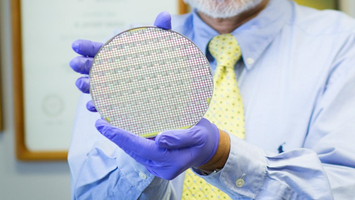 Silicon carbide power devices, like the one shown here, are more efficient than their silicon counterparts. Image credit: NC State University