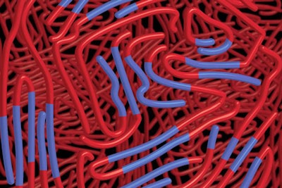 Researchers at MIT have designed a new way to engineer a polymer structure at the molecular level, via chemical vapor deposition. This allows for rigid, ordered chains, versus the messy, 'spaghetti-like strands' that normally make up a polymer. This chain-like structure enables heat transport both along and across chains. (MIT News Office/Chelsea Turner)