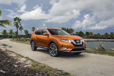 This photo provided by Nissan shows a 2018 Nissan Rogue, which is available with a semiautonomous driving system called ProPilot Assist. Image credit: Jeremy Cliff/Courtesy of Nissan via AP