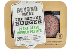 Beyond Meat's most popular product, a faux hamburger, consists of pea protein, yeast extract, coconut oil and beet juice. (Keith Homan/Shutterstock.com)