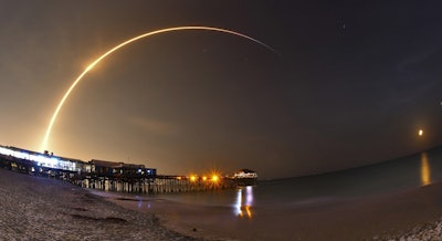 A SpaceX Falcon 9 rocket lifts off from Cape Canaveral Air Force Station with the SES-12 commercial communications satellite in Cape Canaveral, Fla., Monday, June 4, 2018. Image credit: Malcolm Denemark/Florida Today via AP