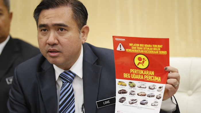 Malaysian Minister of Transport Anthony Loke speaks during a press conference in Putrajaya, Malaysia, Tuesday, June 5, 2018. Image credit: AP Photo/Sadiq Asyraf
