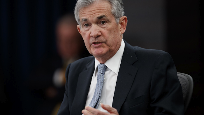 In this March 21, 2018, file photo, Federal Reserve Chairman Jerome Powell speaks following the Federal Open Market Committee meeting in Washington. Image credit: AP Photo/Carolyn Kaster, File