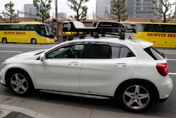 In this May 31, 2018, photo, a car is equipped with sensors to create 3D digital mapping in Tokyo. Image credit: AP Photo/Yuri Kageyama
