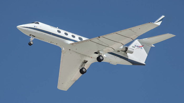 The ARM flights were flown on NASA’s SubsoniC Research Aircraft Testbed G-III aircraft, or SCRAT, at NASA’s Armstrong Flight Research Center in California. Image credit: NASA/Ken Ulbrich