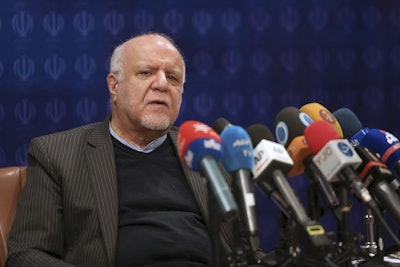 In this Feb. 4, 2018 file photo, Iranian Oil Minister Bijan Zanganeh speaks during a press conference in Tehran, Iran. Image credit: AP Photo/Vahid Salemi, File