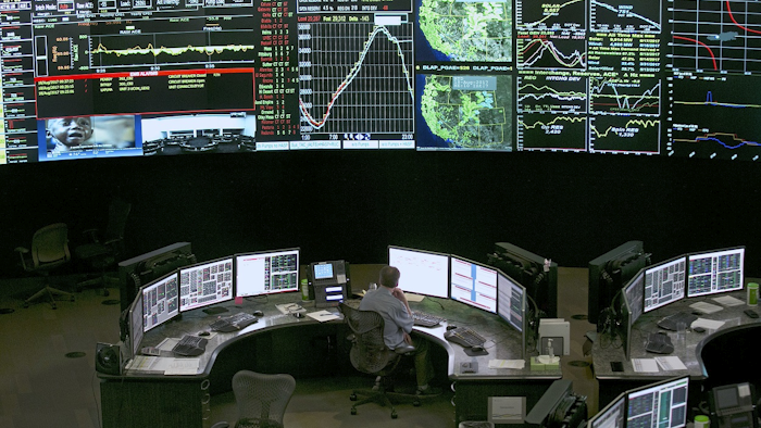 In this Aug. 18, 2017, file photo, electrical power flow and conditions are monitored at the California Independent System Operator grid control center in Folsom, Calif. Image credit: AP Photo/Rich Pedroncelli, file