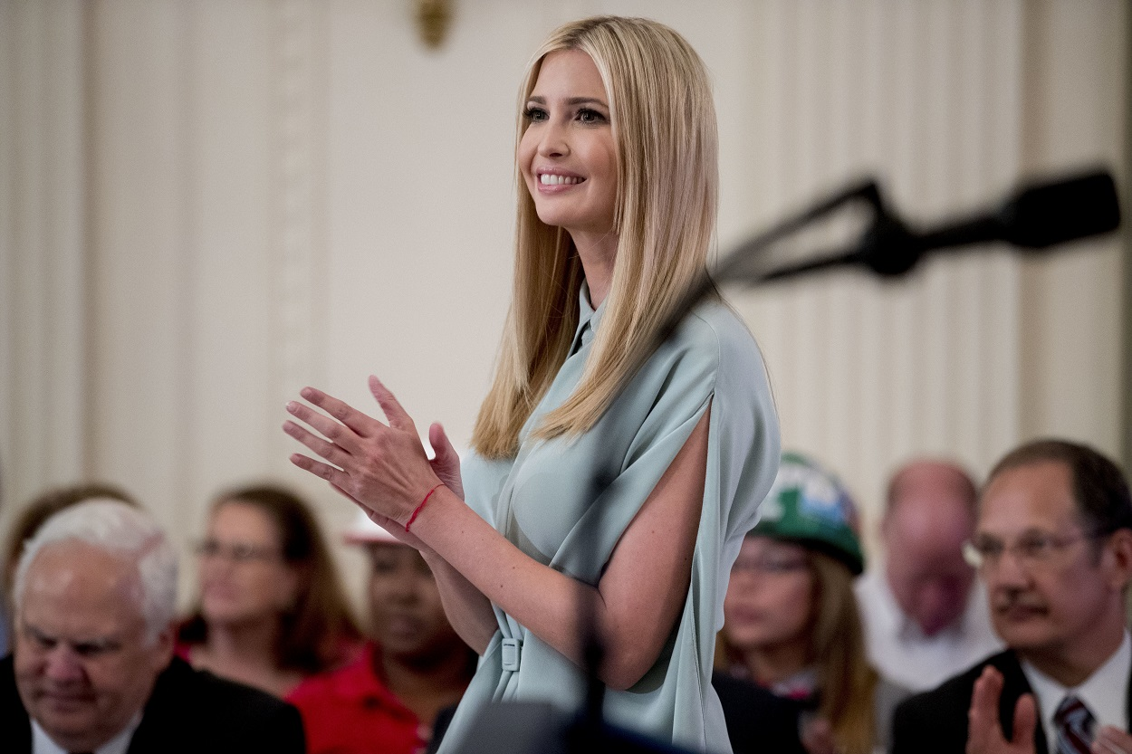 In a Thursday, July 19, 2018 file photo, Ivanka Trump, the daughter of President Donald Trump, applauds during a signing ceremony where President Donald Trump signed an Executive Order that establishes a National Council for the American Worker in the East Room of the White House, in Washington. Image credit: AP Photo/Andrew Harnik, File