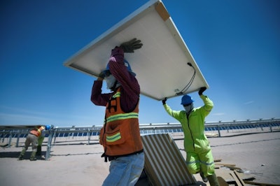 The Villanueva photovoltaic (PV) power plant is the biggest solar project in the world outside China and India. (AFP/Yussel Gonzales)