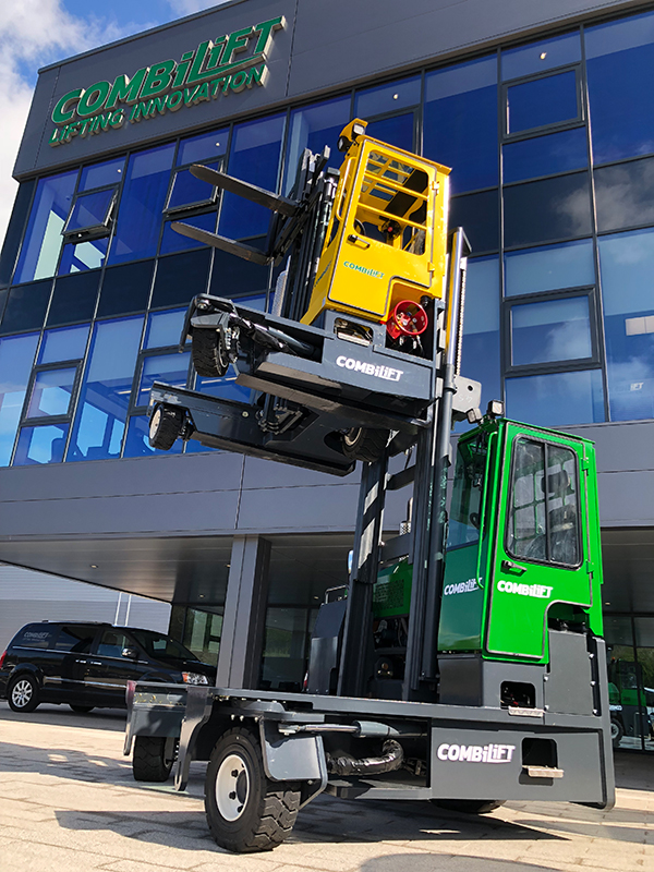 Examples of Combilift sideloader forklifts. (IMPO photo)