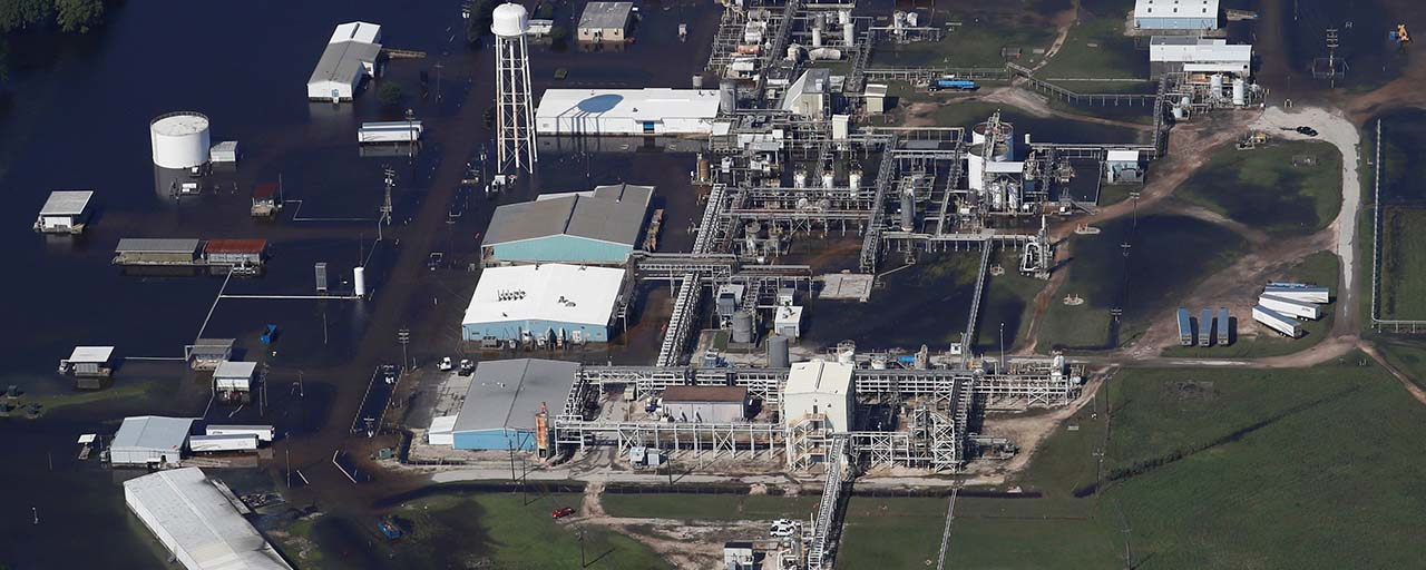 Arkema Inc. chemical plant in Crosby, near Houston, Texas.