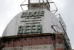 This Wednesday, July 3, 2013 file photo shows the top of the abandoned Dixie Beer brewery on Tulane Avenue in New Orleans. Image credit: AP Photo/Gerald Herbert
