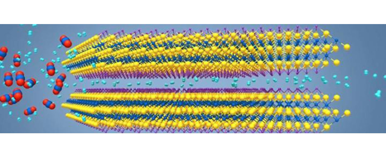 The chemical composition of MXene and its structure create channels that can trap gas molecules -- making it a useful material for gas separation. (Drexel University)