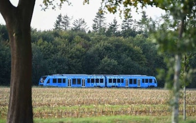 Germany rolls out its first hydrogen powered train, made by the French group Alstom which also builds the high-speed TGV. (AFP Photo)