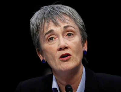 In this Dec. 6, 2017, file photo, Air Force Secretary Heather Wilson is testifies during a Senate Judiciary Committee hearing on Capitol Hill in Washington. Image credit: AP Photo/Carolyn Kaster, File