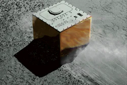 This computer graphic image provided by the Japan Aerospace Exploration Agency (JAXA) shows the Mobile Asteroid Surface Scout, or MASCOT, lander on the asteroid Ryugu. Image credit: JAXA via AP