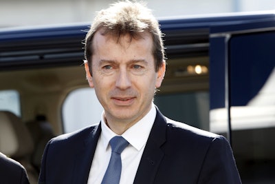 This Friday, March 3, 2017 file picture shows CEO Airbus Helicopters Guillaume Faury while visiting the Airbus Helicopters company plant in Marignane near Marseille, southern France. Image credit: AP Photo/Claude Paris, File
