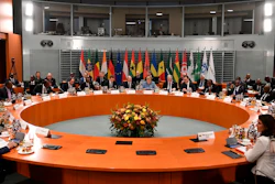 German Chancellor Angela Merkel, center, opens a meeting as part of the 'G20 Compact with Africa Conference' at the chancellery in Berlin, Germany, Tuesday, Oct. 30, 2018. Image credit: John MacDougall, Pool via AP