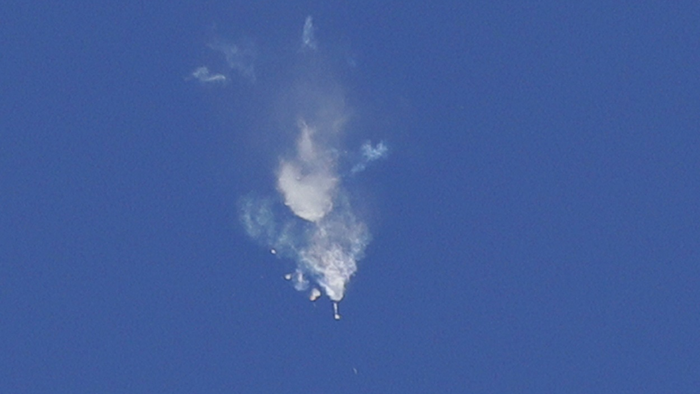 In this file photo taken on Thursday, Oct. 11, 2018, smoke rise as the boosters of first stage of the Soyuz-FG rocket with Soyuz MS-10 space ship carrying a new crew to the International Space Station, ISS, separate after the launch at the Russian leased Baikonur cosmodrome, Kazakhstan. Image credit: AP Photo/Dmitri Lovetsky, File