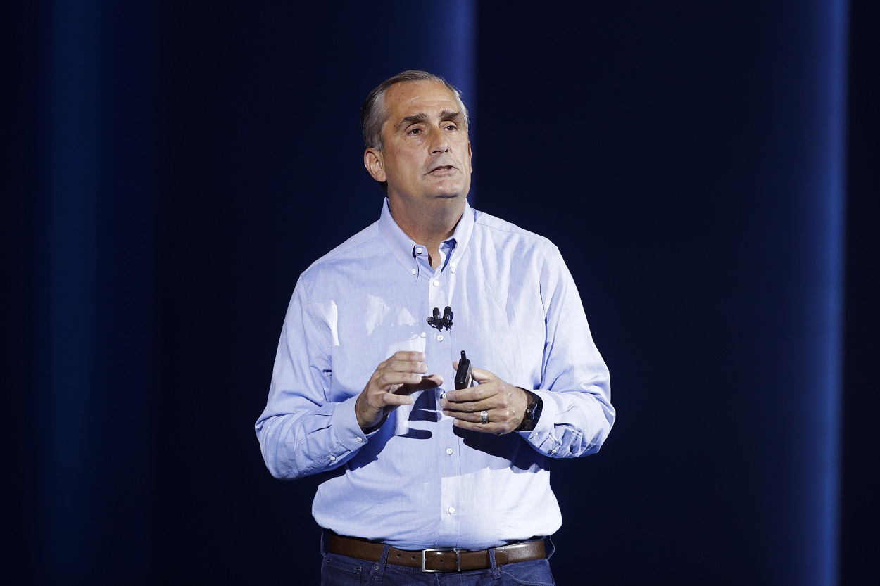 In this Jan. 8, 2018, file photo, Intel CEO Brian Krzanich delivers a keynote speech at CES International in Las Vegas. Image credit: AP Photo/Jae C. Hong, File